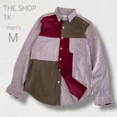 THE SHOP TK 長袖シャツ M ボタンダウン マルチカラー カラフル