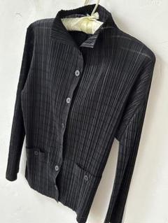 極美品✨プリーツプリーズ　プリーツジャケット　ビッグカラー　スカラップ　ブラウス 極美品✨プリーツプリーズプリーツジャケットビッグカラー