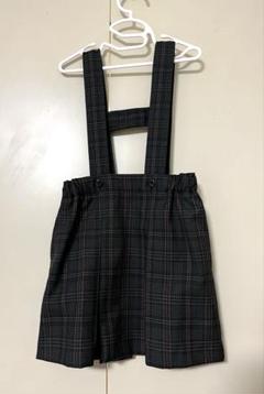 【美品】がんばりっ子　幼稚園用　チェック柄ジャンバースカート 120cm