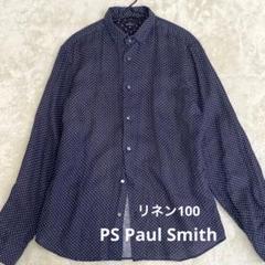 まなそう様　未使用　Paul Smith ブルー ドット柄 長袖シャツ L 9024f220090-1.jpg