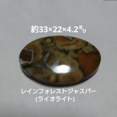 天然石ライオライト　レインフォレストジャスパー　オーバルカット