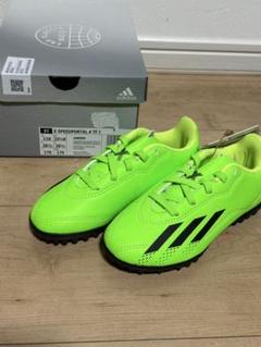 adidas 蛍光グリーン　17cm　サッカー　フットサル　スパイク