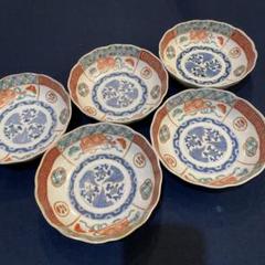 『幕末〜明治期』古伊万里【なます皿】五客セット『大明年製』※アンティーク・骨董品 骨董品 古伊万里 幕末/明治期 金彩色絵染付 松竹梅 雷文 なます