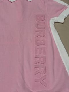 BURBERRY半袖ワンピ 3Y98㎝ポロシャツワンピ ピンク