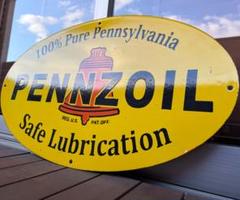 ペンズオイル PENNZOIL ２看板 76cm ガレージ 世田谷ベース
