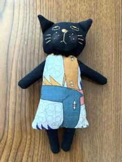 ハンドメイドミナペルホネン ぬいぐるみ黒猫さん