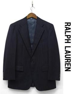 美品 ポロバイラルフローレン テーラードジャケット S ダブル ベロア トラヤ 90's POLO by Ralph Lauren ベロアテーラードジャケット 黒