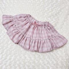 ♡マジョリカ100cm♡ チェック柄スカート　ピンク　フリル　チュール