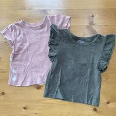 水玉模様 フリル袖 Tシャツ トップス95cmのサムネイル