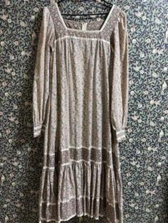 Gunne Sax フローラルロングワンピース サイズ7（お直しあり詳細必読）のサムネイル