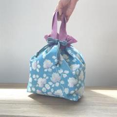 和装 巾着バッグ 着物 リメイク 一点物 ショルダー対応 浴衣 大人かわいい
