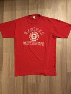 ベルバシーン　カレッジTシャツ　Lサイズ　フロッキープリント　USA製　80s