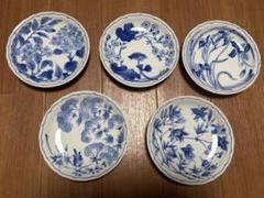 専用2枚のみ中国清時代　新渡青花中皿5枚　直径約18㎝　東Y6-1107② 中国清時代新渡青花中皿5枚直径約18㎝東Y6-1107②