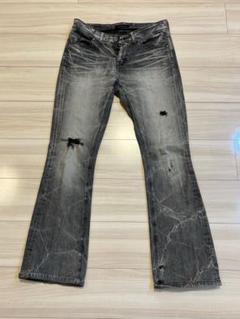 FUGA ダメージ加工 ブラック ブーツカットデニム FUGA ダメージ加工 ブーツカットデニム 黒 メンズ