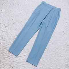 アドーア　パンツ　センタープレス　ウォッシャブル　ライトブルー　36
