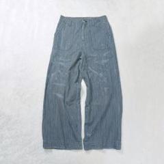 定価6.5万 45R ヒッコリーペインター はたらきもの デニムパンツ