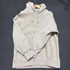 グレー フード付きパーカー