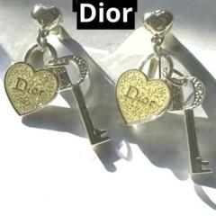 【超美品】クリスチャンディオール Dior ピアス ロゴメタル ハート＆スター 超美品】クリスチャンディオール Dior ピアス ロゴメタル ハート