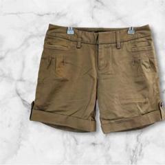 【ヴィニー】 ショートパンツ 折り返しデザイン ベージュ Sサイズ