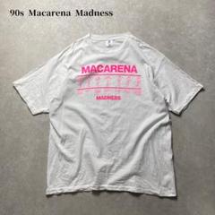 USA製90sMacarenaMadness 両面プリントダンスTシャツホワイト