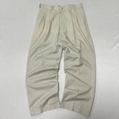 90s Vintage 2タック センタープレス レーヨン スラックス 生成り
