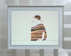 絵画　 額付 (銀) 油絵　F3-041214　私の 愛しい女たち メルカリ 絵画絵 額付き (銀) 油絵F4-070212 愛しい女たち