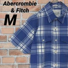 Abercrombie&Fitch 半袖 シャツ ポケット チェック柄 アバクロ