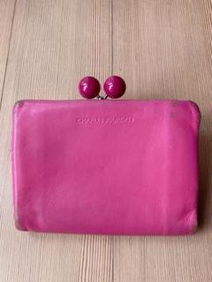 新品　CHARLES JOURDAN がま口長財布　 ピンク　希少カラー CHARLES JOURDAN ピンクがま口財布 - メルカリ