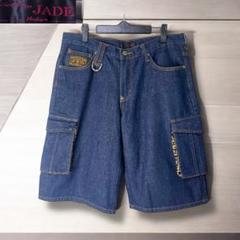 SETEL EN JADE セテルアンジェイド デニムカーゴショーツ ヒョウ柄