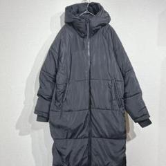 ZARA キルティングダウンコート ロングコート ベージュ ザラ フード
