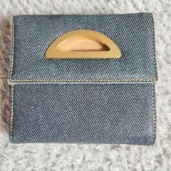 衝撃特価 ✴️Diorデニム素材折り畳み財布✴️デニムブルー系お洒落カジュアル 小物