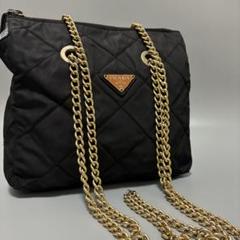 PRADA 紫 レアキルティング ギャル平成ウエストポーチベルトチェーン