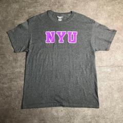 【champion】ロゴプリントTシャツ グレー 古着 ZSM1