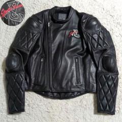 希少XLサイズ KADOYA ステルスレーシングレザージャケット ブラック BRAWLER-STEALTH