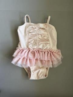 【美品】女の子用　フリル付きワンピース水着　70〜80