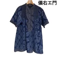 儀右衛門　花柄 七〜八分袖 チュニック　ハーフコート 品多く 儀右衛門花柄 七〜八分袖 チュニックハーフコート