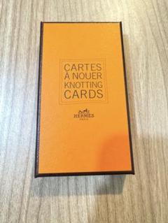 1CM31 HERMES エルメス スカーフ KNOTTING CARD セット Hermes Scarf Knotting Cards No. 6 Orange Box Accessory Charm
