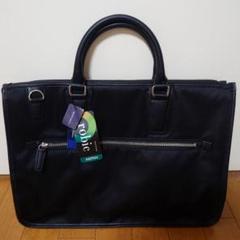 【新品タグ付き未使用】スーツカンパニー ビジネスバック　ナイロン黒自立型就活仕事