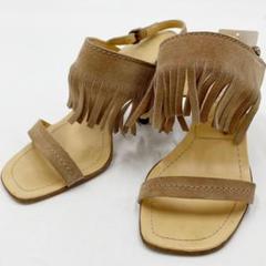 ミュウミュウ　サンダル　フリンジ　miu miu