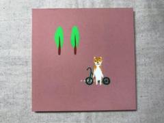 柴犬とサイクリング