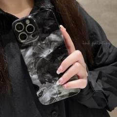 黒 iPhone15Pro スマホケース 【前回完売】 Max マーブル 墨