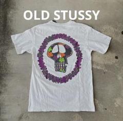 OLD STUSSY スカル フラワー 半袖 Tシャツ