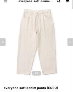 everyone soft denim pants (ECRU) Sサイズ メンズ