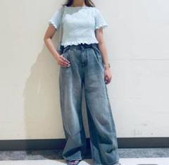 シャーリングショートトップスLレピピ