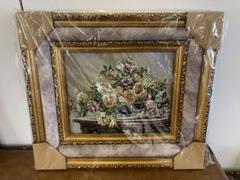 絵画 窓から眺める丘 フランス・ゴブラン織り使用 キャンバス 額