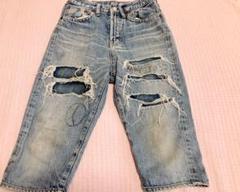 DENIMDUNGREEダメージリペア加工デニムパンツ
