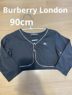 入園式　七五三　BURBERRY 黒 長袖ボレロ 90cm