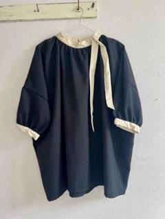 RATA リボン付き黒五分袖チュニック 00008931_02.jpg?fitin=720:720