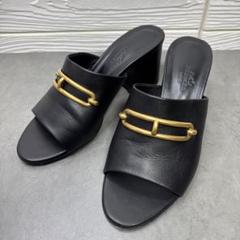 HERMES エルメス サンダル カミラ ブラック 35 G金具 - メルカリ