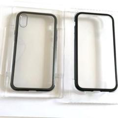 iPhoneXR 6.1インチ　ブラック　クリア　マグネットフレームケース